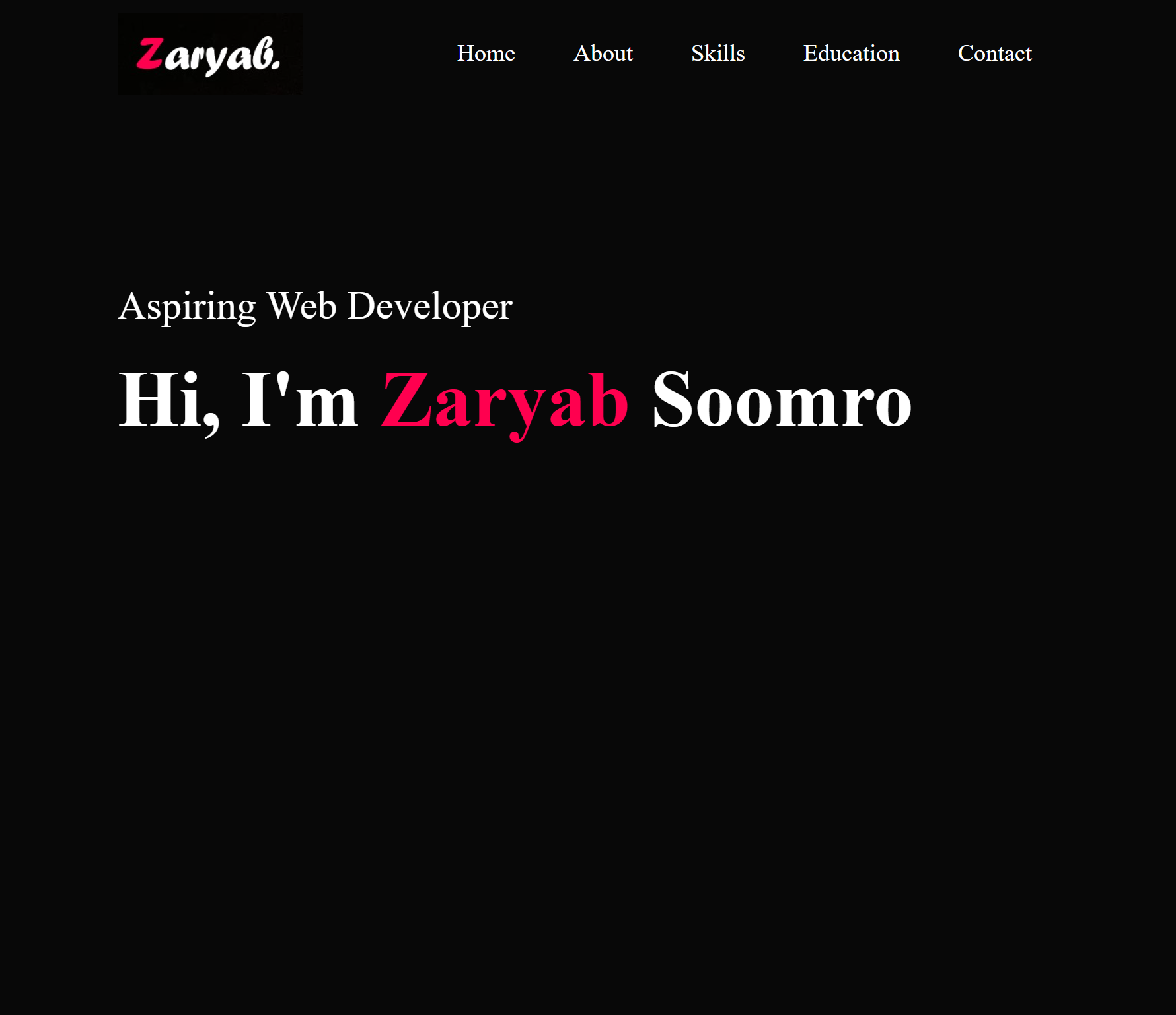 zaryab soomro portfolio